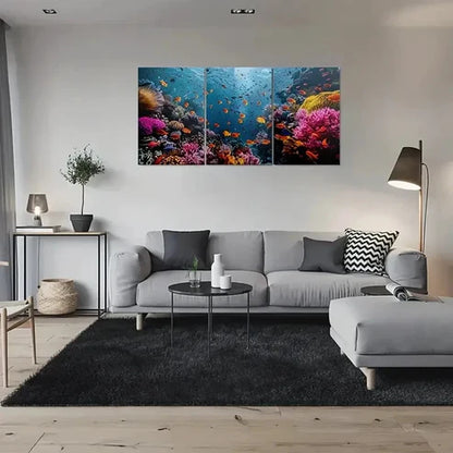 3pcs Underwater Paradise Coral Reef Wall Art Canvas Unframed - High Quality Print 100% Australian Made Wall Canvas