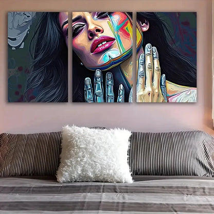 3pcs Woman She Together Wall Art Set Canvas Framed 40x60cm - High Quality Print 100% Australian Made Wall Canvas Ready to Hang