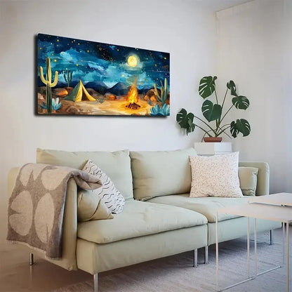 Serene Floral Creek Landscape Wall Art Canvas Office Home Room Framed 120x60cm - Bella Home Decor