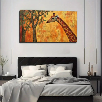 Vibrant Jungle Scene Flowers Wall Art Canvas Office Home Room Framed 120x60cm
