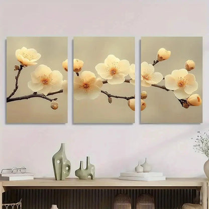 3pcs Minimalist Nature Botanical Décor Perfect Wall Art Set Canvas Framed 40x60cm - High Quality Print 100% Australian Made Wall Canvas Ready to Hang