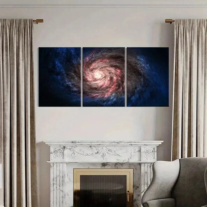 3pcs Universe Nebula Space Modern Wall Art Set Canvas Framed 50x70cm - High Quality Print 100% Australian Made Wall Canvas Ready to Hang