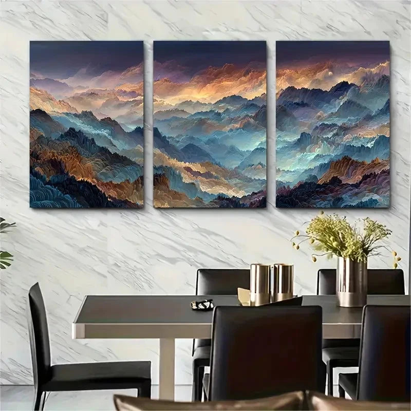 3pcs Colors Of The Dusk Nature Perfect  Wall Art Set Canvas Framed 60x90cm - High Quality Print 100% Australian Made Wall Canvas Ready to Hang - Bella Home Decor