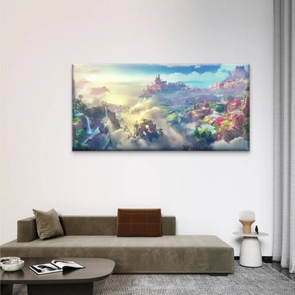 Enchanted Fantasy World Magical Wall Art Canvas Office Home Room Framed 120x60cm