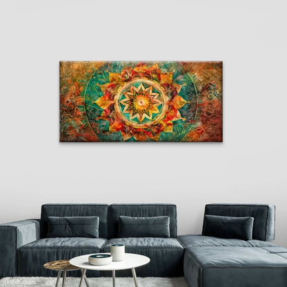 Colorful Flowers Pattern Wall Art Canvas Office Home Room Framed 120x60cm
