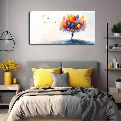 Vibrant Tree with Colorful Wall Art canvas office home room framed 120x60cm - Bella Home Decor