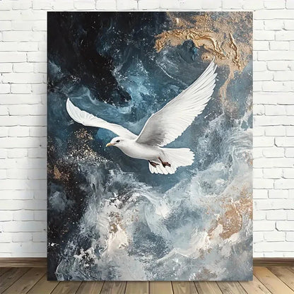 Beautiful Modern Abstract Ocean Artwork with White 40x60cm Metal Print Ready to Hang - Bella Home Decor