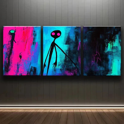 3pcs Modern Abstract Dark Colorful Perfect Wall Art Set Canvas Unframed - High Quality Print 100% Australian Made Wall Canvas