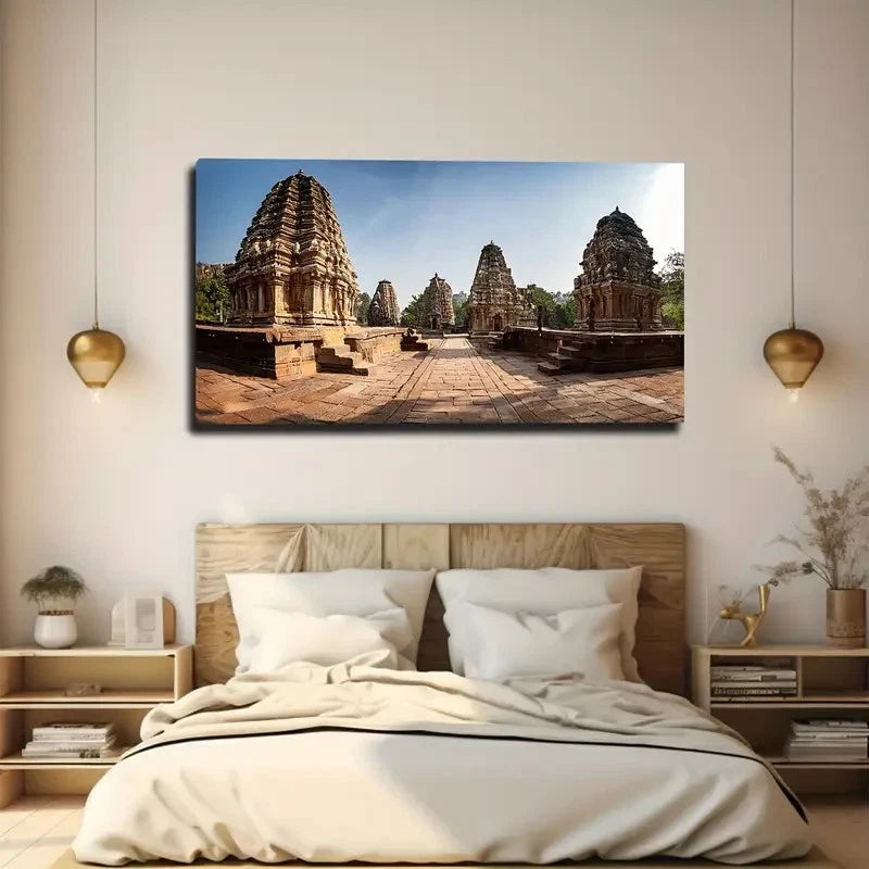 Southeast Asian Architecture Wall Art Canvas Office Home Room Framed 120x60cm