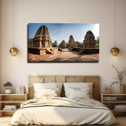 Southeast Asian Architecture Wall Art Canvas Office Home Room Framed 120x60cm