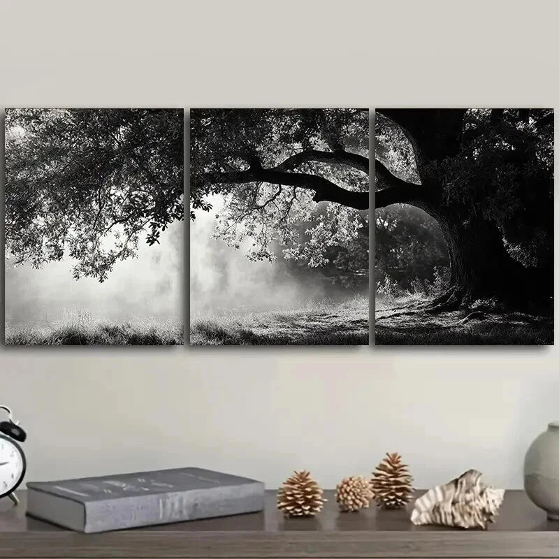 3pcs Dark Chic Angel Oaks Darkness Design Wall Art Set Canvas Framed 50x70cm - High Quality Print 100% Australian Made Wall Canvas Ready to Hang