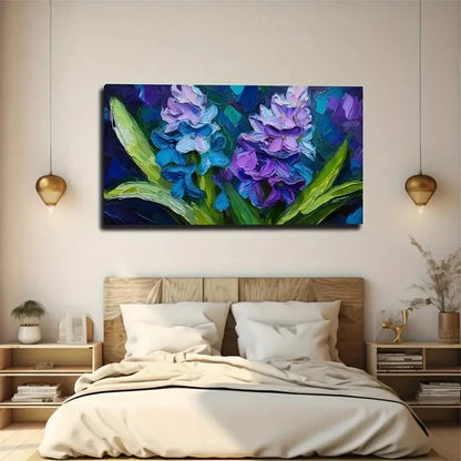 Modern Purple Cockscomb Wall Art Canvas Office Home Room Framed 120x60cm