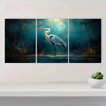 3pcs Elegant Serene Blue Green Tones Metal Print Ready to Hang Art