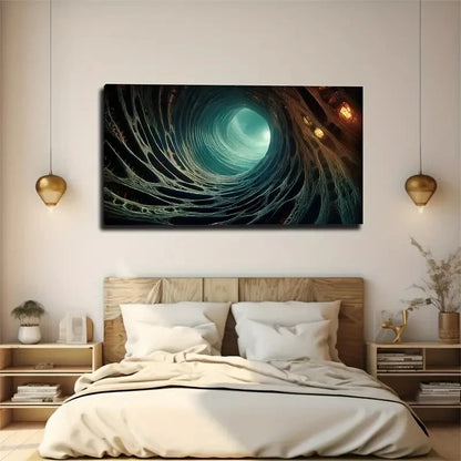 Modern Bohemian Abstract Wall Art Canvas Office Home Room Framed 120x60cm