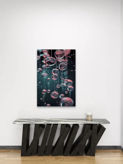 Dynamic Water Drop Metal Print Ready to Hang