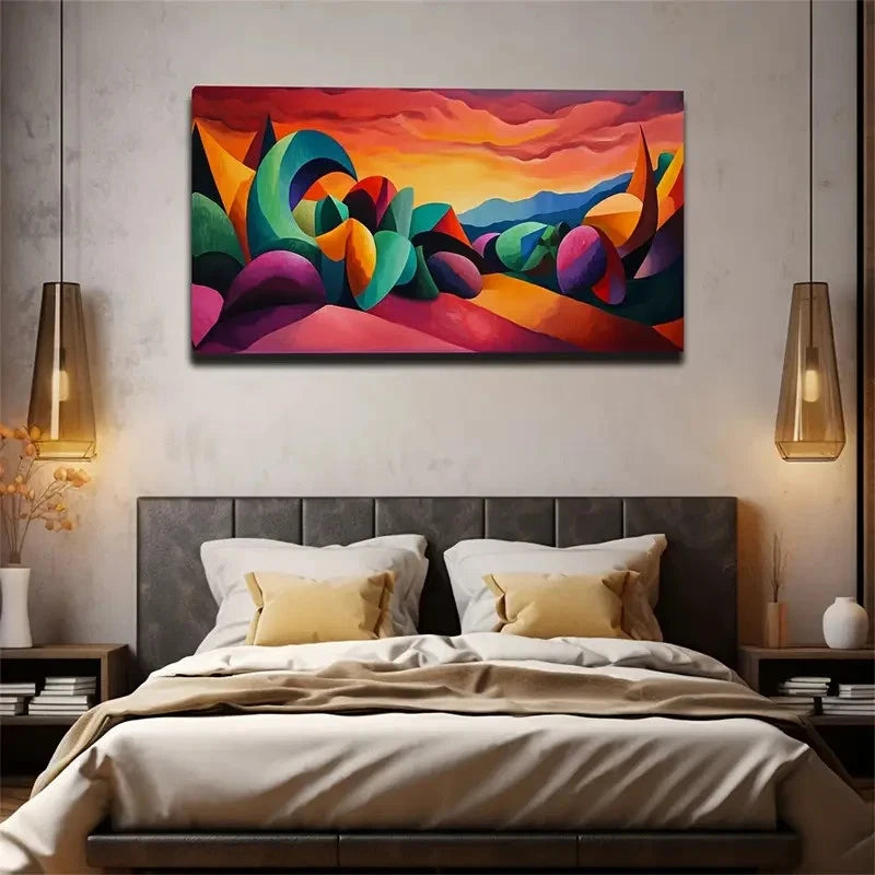 Abstract Desert Stone Deco Wall Art Canvas Office Home Room Framed 120x60cm
