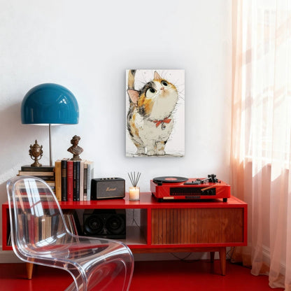 Uplooking Kitten Wonder 60x90cm Metal Print Ready to Hang
