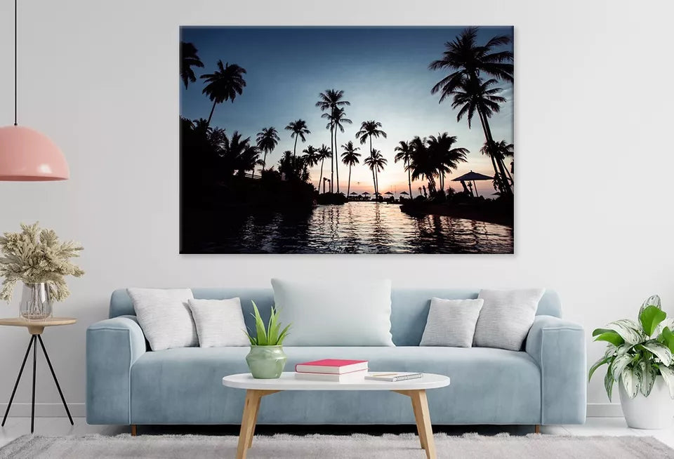 Twilight At A Tropical Beach  Wall Art Decor 100% Australian Made - Bella Home Decor