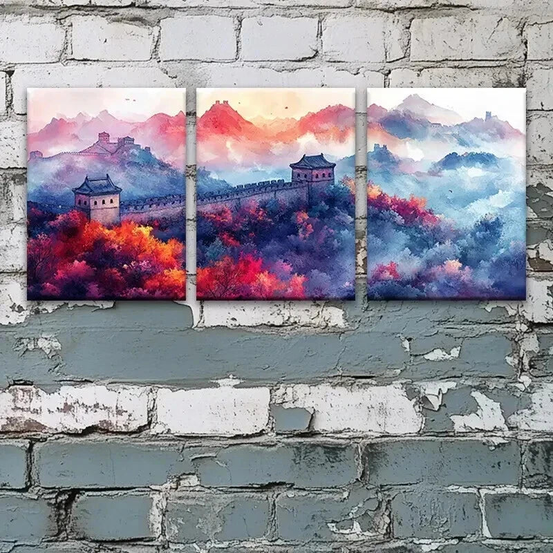 3pcs The Beautiful Views Perfect Great Wall Art Set Canvas Framed 60x90cm - High Quality Print 100% Australian Made Wall Canvas Ready to Hang - Bella Home Decor