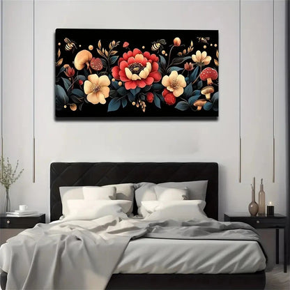 Vibrant Oil Painting-Style Wall Art Canvas Office Home Room Framed 120x60cm
