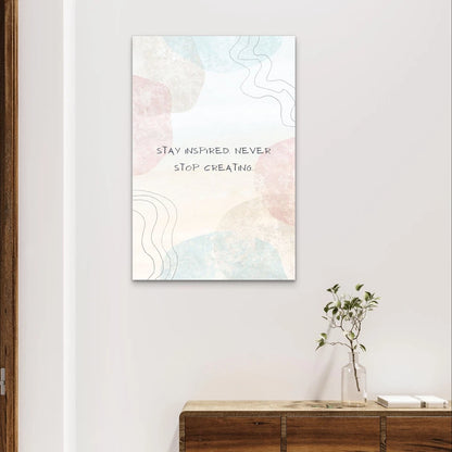 Muted Pastel Inspirational Motivational Quote 40x60cm Metal Print Ready to Hang