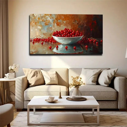 A White Bowl Vivid Style Wall Art Canvas Office Home Room Framed 120x60cm