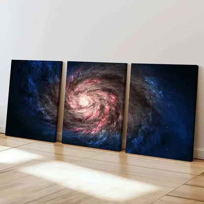 3pcs Universe Nebula Space Wall Art Set Canvas Unframed - High Quality Print 100% Australian Made Wall Canvas