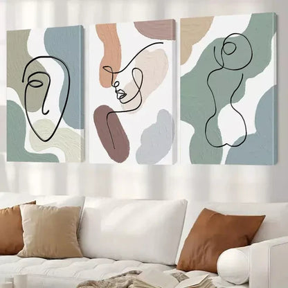 3pcsModern Minimalist Aesthetic Abstract Canvas Unframed - High Quality Print 100% Australian Made Wall Canvas