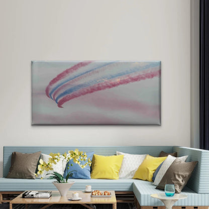 Close Up Of Airplane In Air Wall Art Canvas Office Home Room Framed 120x60cm - Bella Home Decor