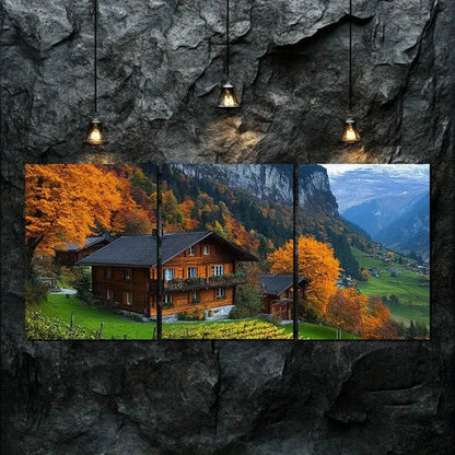 3pcs Vibrant Mountain & Forest Scenery Perfect Wall Art Set Canvas Unframed - High Quality Print 100% Australian Made Wall Canvas