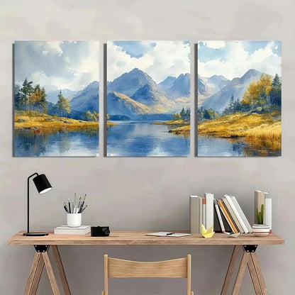3pcs Highland Landscape Nature Décor Perfect Wall Art Set Canvas Framed 50x70cm - High Quality Print 100% Australian Made Wall Canvas Ready to Hang - Bella Home Decor