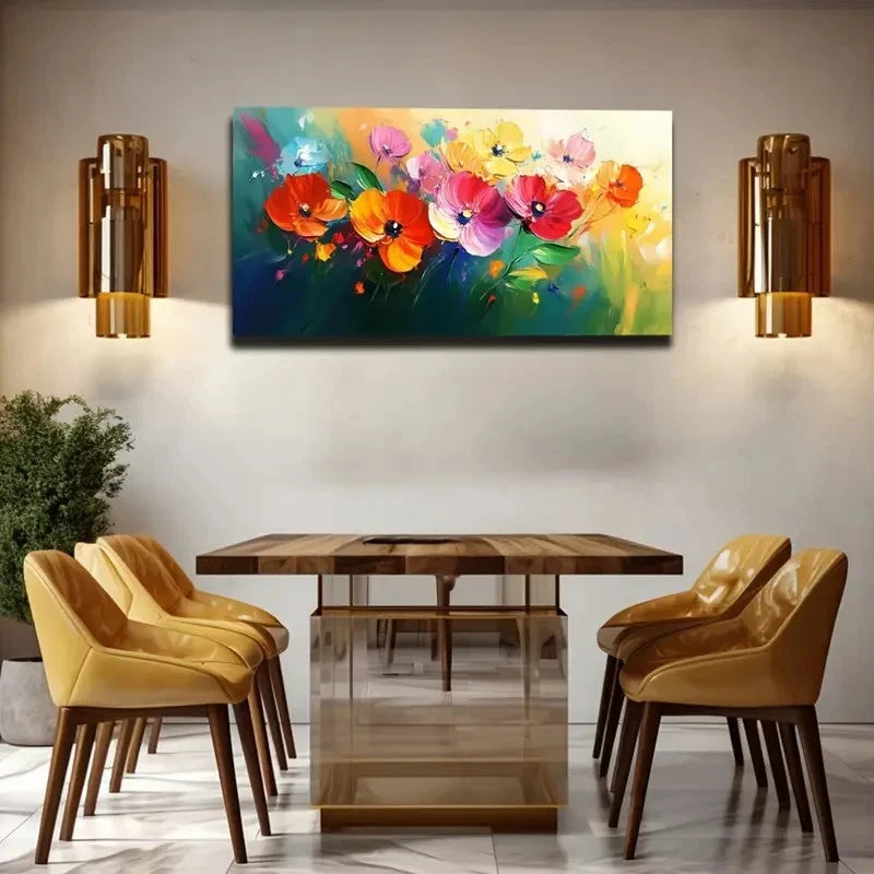 Rich Color Layers & Textures Wall Art Canvas Office Home Room Framed 120x60cm
