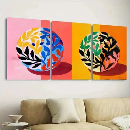 3pcs Matisse Disco Ball Wall Art Set Canvas Unframed - High Quality Print 100% Australian Made Wall Canvas