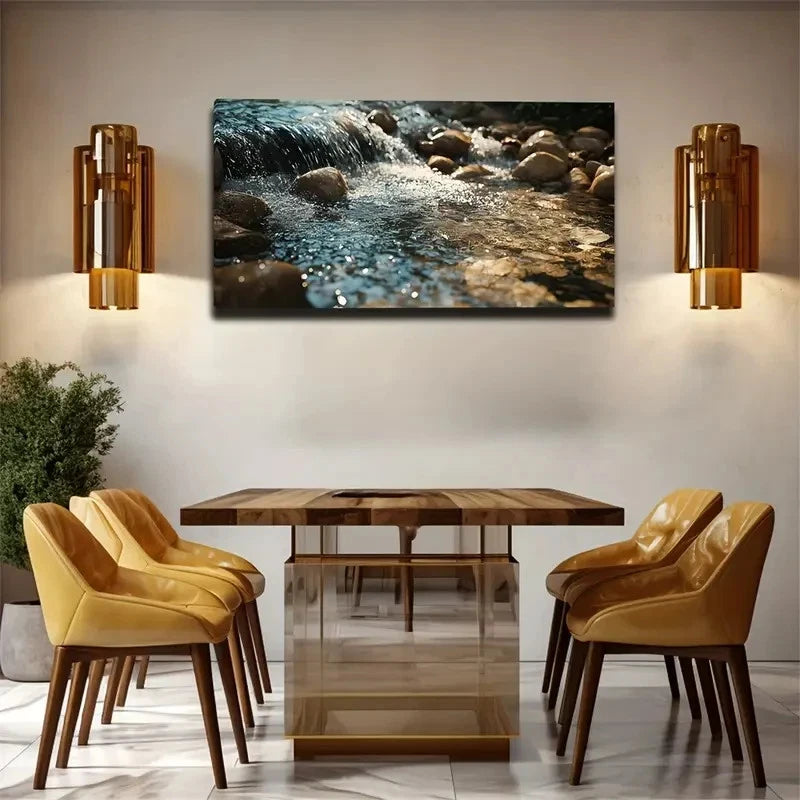 The Brown Rocks Distributed Wall Art Canvas Office Home Room Framed 120x60cm