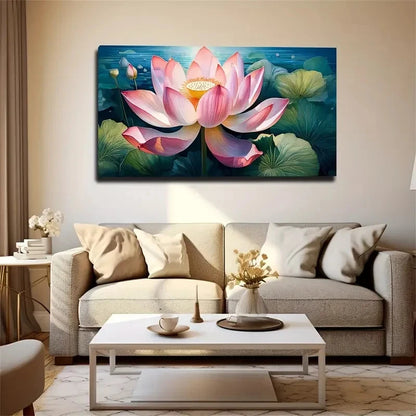 Vivid For Lotus Amazing Yoga Wall Art Canvas Office Home Room Framed 120x60cm