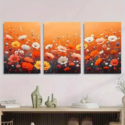 3pcs Abstract Floral Botanical Décor Perfect Wall Art Set Canvas Framed 50x70cm - High Quality Print 100% Australian Made Wall Canvas Ready to Hang - Bella Home Decor