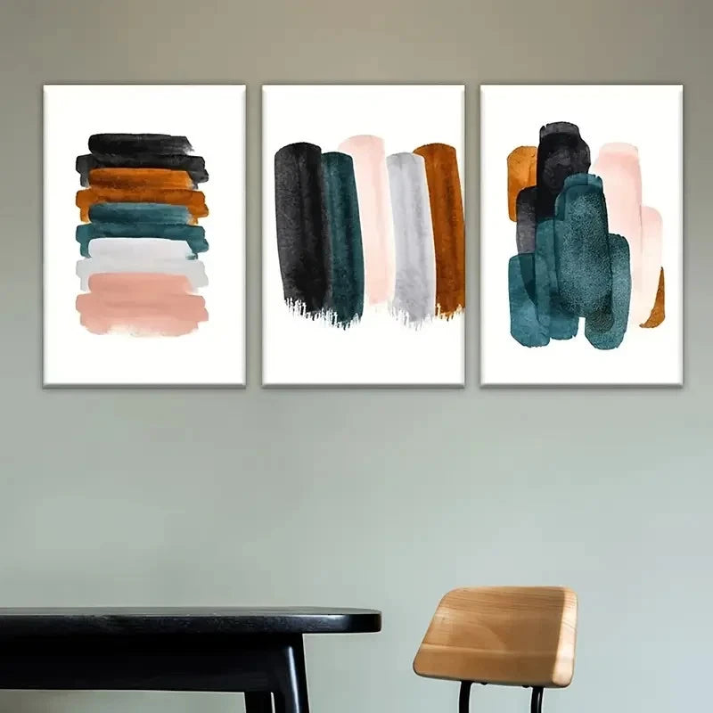 3pcs Abstract color graffiti, Artist Drawing Wall Art Set Canvas Framed 40x60cm - High Quality Print 100% Australian Made Wall Canvas Ready to Hang - Bella Home Decor