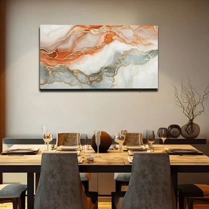 Fine Golden Lines And Textures Wall Art Canvas Office Home Room Framed 120x60cm