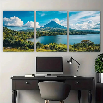 3pcs Managua Tropical Botanical Décor Perfect Wall Art Set Canvas Framed 40x60cm - High Quality Print 100% Australian Made Wall Canvas Ready to Hang