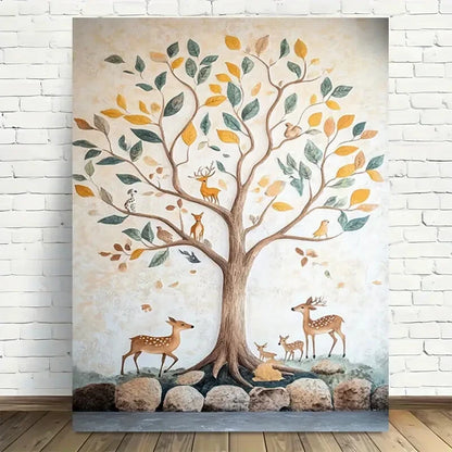 Beautiful Nature Harmony In Every Leaf Painting 40x60cm Metal Print Ready to Hang - Bella Home Decor