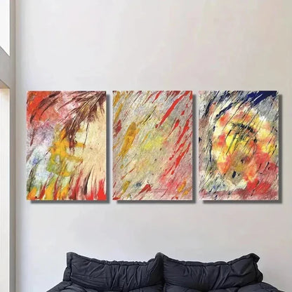 3pcs Abstract Color Splash Decoration Wall Art Canvas Unframed - High Quality Print 100% Australian Made Wall Canvas - Bella Home Decor