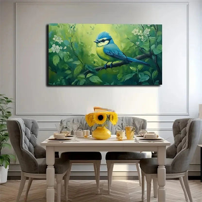 Standing Bird On Branches Wall Art Canvas Office Home Room Framed 120x60cm