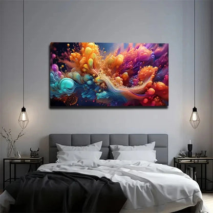 Nebulous Abstract Nebula Wall Art Canvas Office Home Room Framed 120x60cm