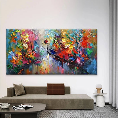 Abstract Palette Brushstroke Wall Art Canvas Office Home Room Framed 120x60cm