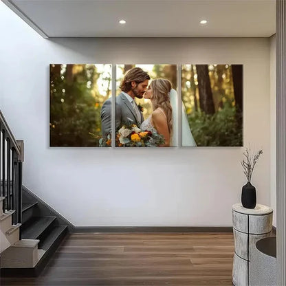 3pcs Wedding Couple Kiss Romantic Love Wall Art Canvas Unframed - High Quality Print 100% Australian Made Wall Canvas