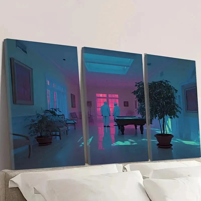 3pcs Abstract Pink Tones Wall Art Set Canvas Framed 40x60cm - High Quality Print 100% Australian Made Wall Canvas Ready to Hang - Bella Home Decor