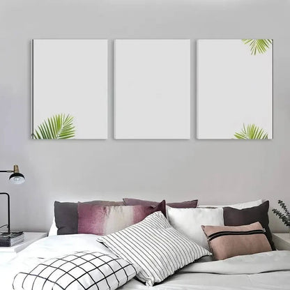 3pcs Neutral Palm Leaf Artistic Decor   Wall Art Set Canvas Framed 50x70cm - High Quality Print 100% Australian Made Wall Canvas Ready to Hang