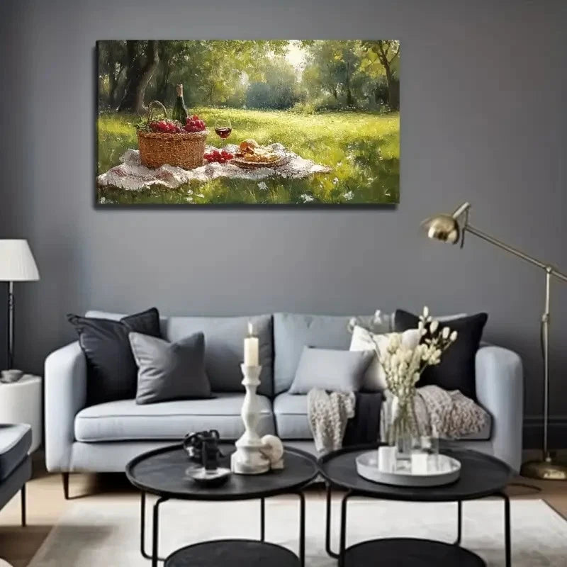 Flat A Wilderness Feast Wall Art Canvas Office Home Room Framed 120x60cm