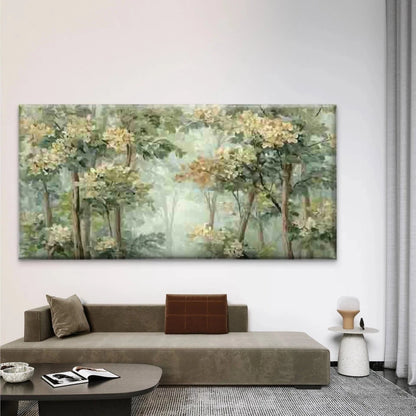 Abstract Forest Landscape Wall Art Canvas Office Home Room Framed 120x60cm