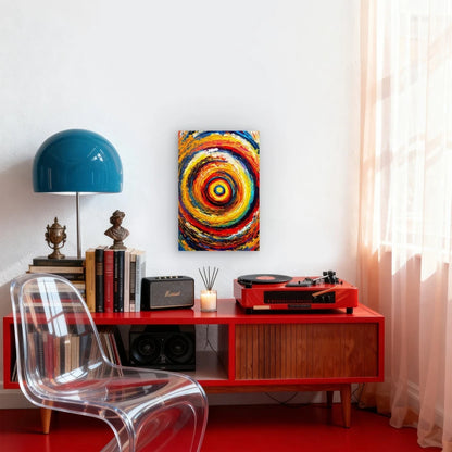Vibrant Circular Abstract  60x90cm Metal Print Ready to Hang